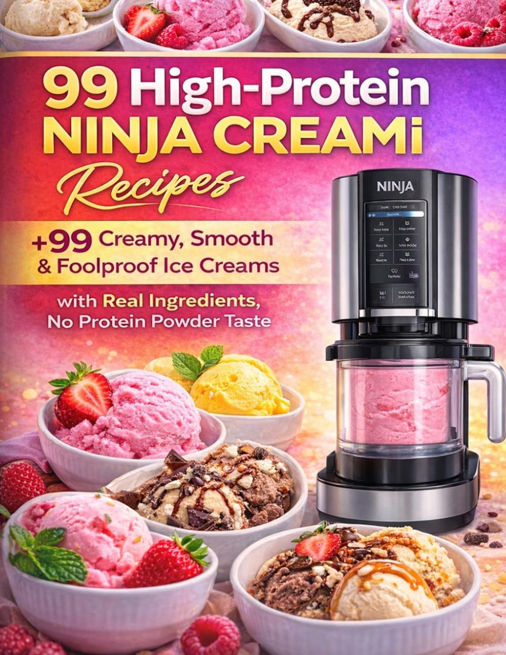 99 High-Protein Ninja CREAMi Recipes: Easy and Delicious Protein Ice Creams, Gelato, Sorbet, Milkshakes and Frozen Treats That Taste Creamy and Smooth, Not Like Protein Powder