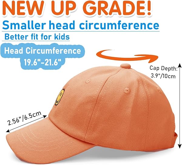 Kinder Kappe Mädchen Basecap Jungen Cap Sommer Baseball Cappy Adjustable for 4-12 Jahren - 4