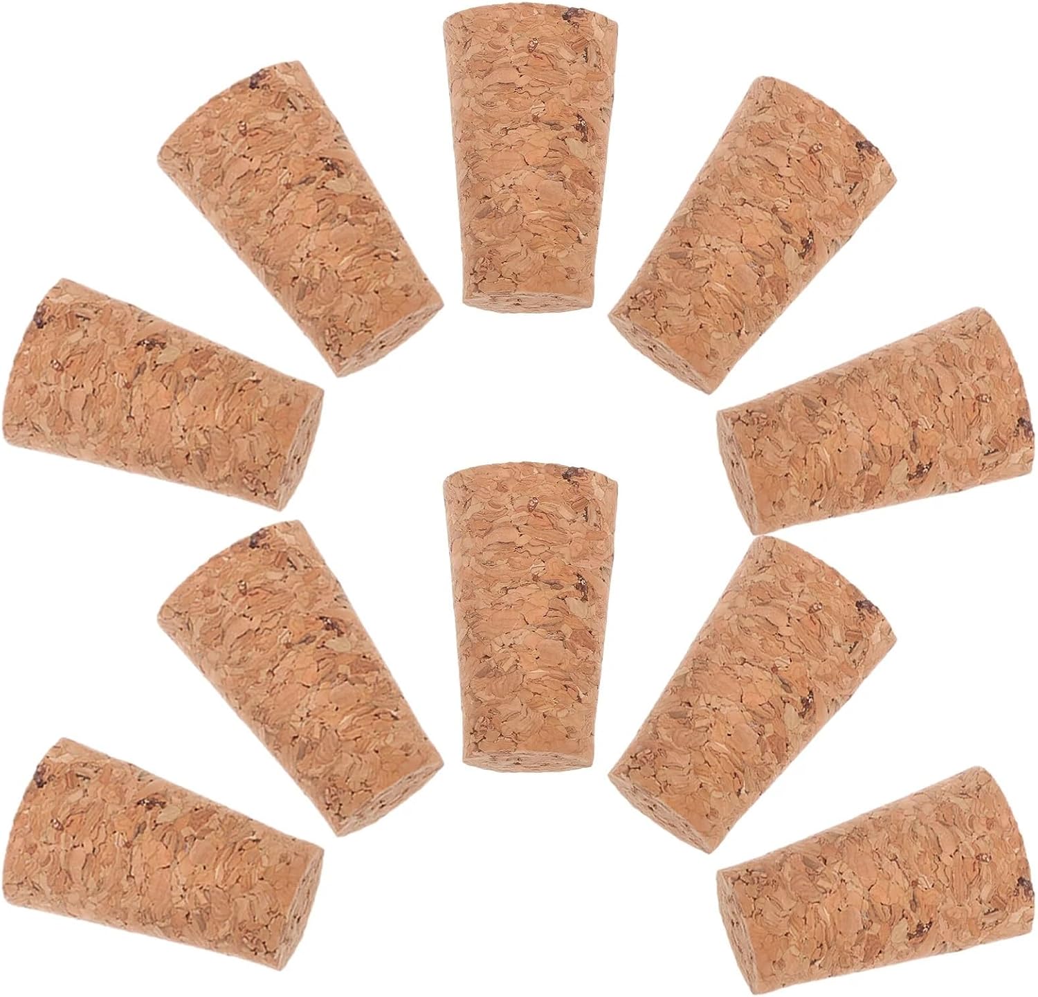 Natural Wood Wine Corks 100Pcs Tapered Bottle Cork Stoppers Airtight DIY Decoration Glass Plugs Replacement Beverage Sealer