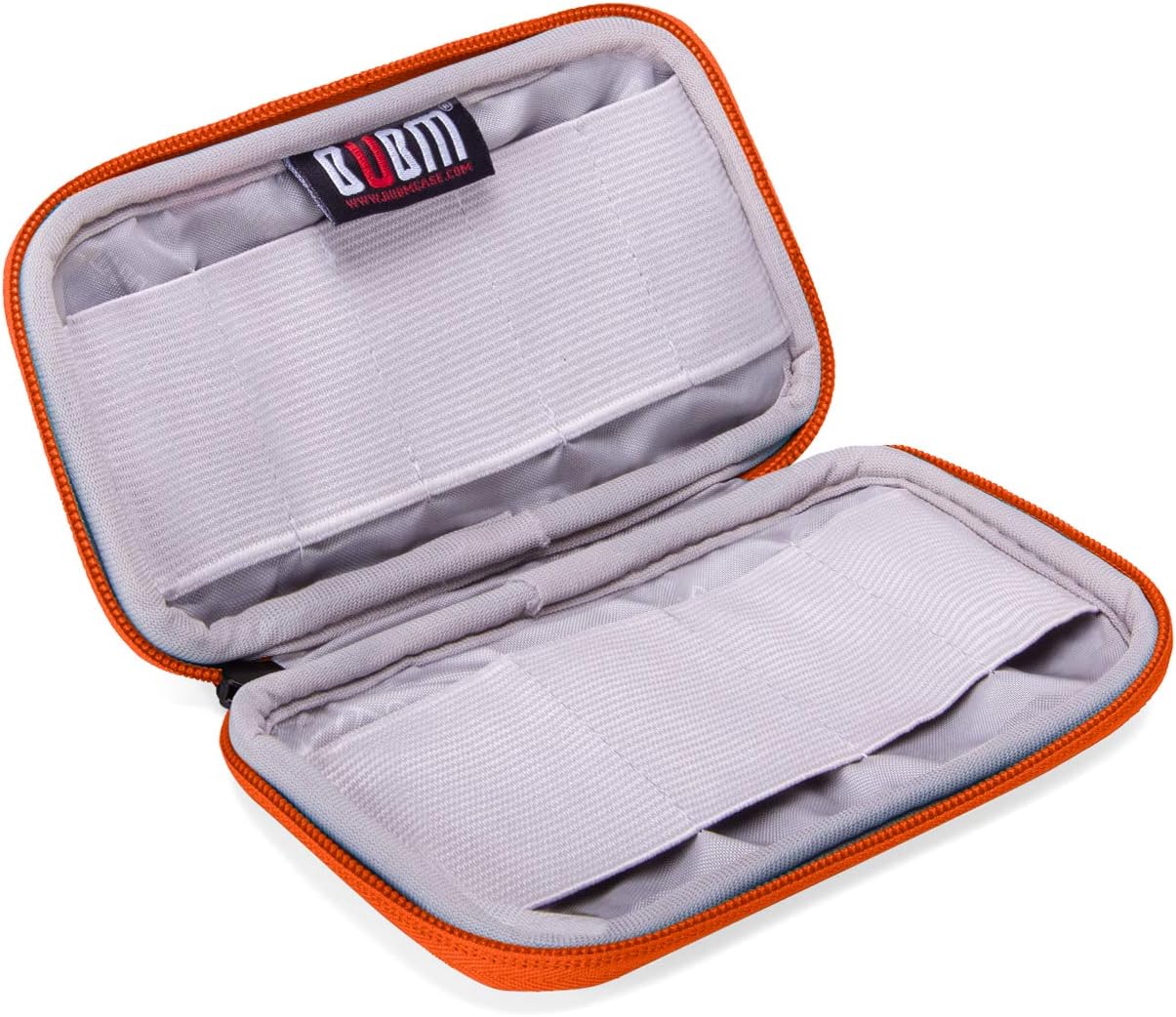 BUBM Mini USB Flash Drive Sticks Carrying Case with Soft Padded Cover, Easy to Carry, 9-Capacity, Orange