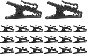 HARFINGTON Headphone Wire Clips - 4 Pack Cable Management Clamps For Shirts & Clothing