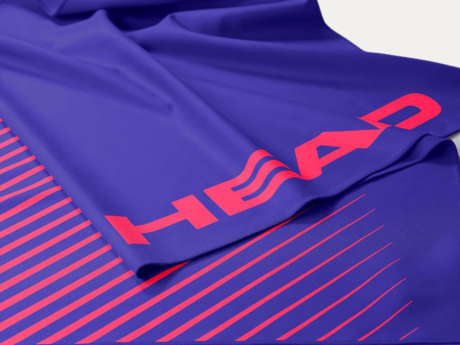 HEAD Active Stripes - Toalla Microfibra con Elástico, Toalla Baño Ideal como Toalla Gimnasio Hombre/Mujer 40x60 Suave Ligera Secado Rápido, Toallas Baño Absorbente Ahora Espacio, Toallas Lavabo y Gym