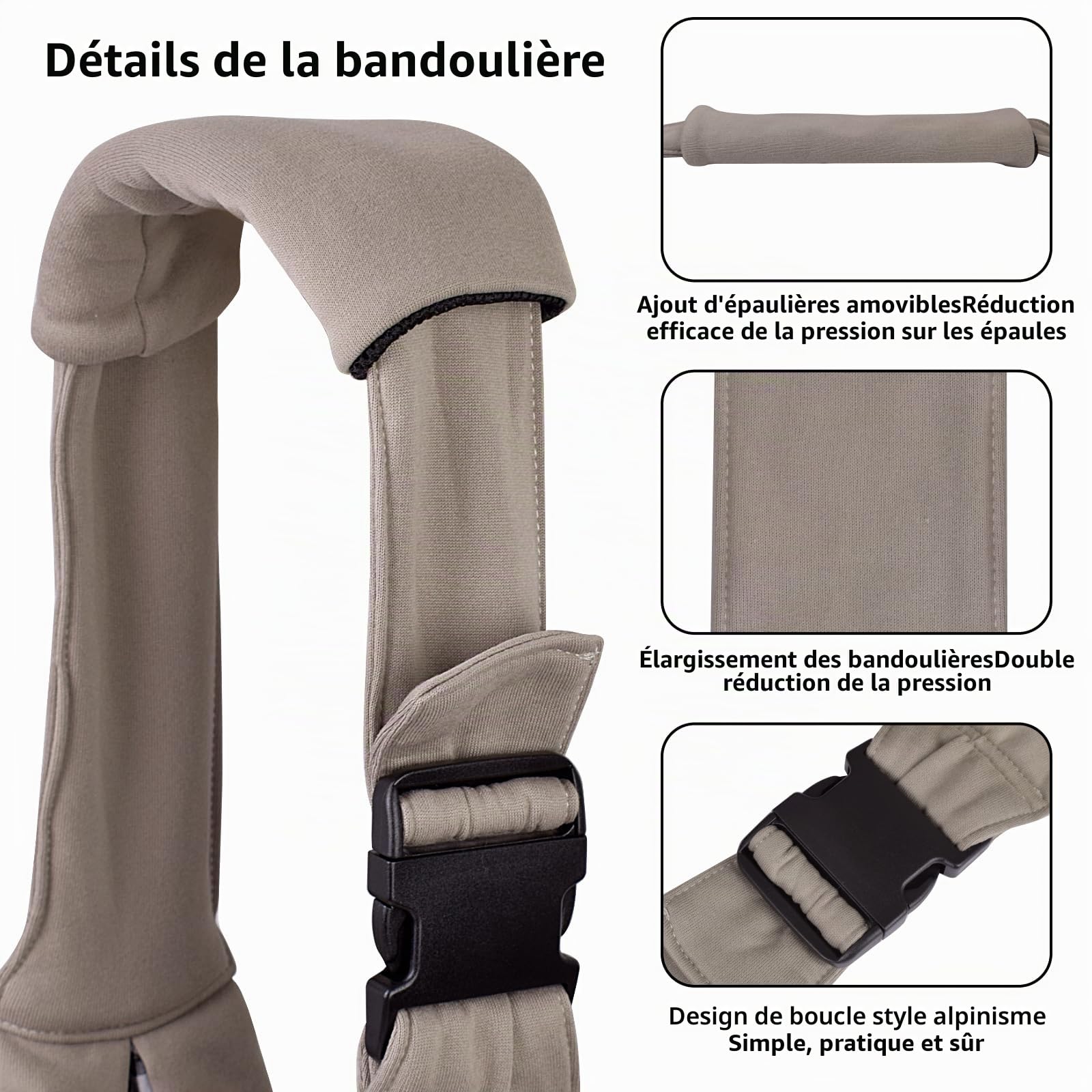 CUBY Sac de transport pour chiot, réglable et réversible pour chiens de petite et moyenne taille, mains libres, bandoulière de protection avec ceinture de sécurité, poche zippée, tapis inférieur