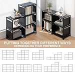 Bibliothèque,12 Organisateur de rangement Cube, Bibliothèque de tous, Organisateurs de placards, Organiseur de rangement de jouets,Unité de plateau de réservation,Étables pour la chambre,Salle de séjour,Séjour,Noir