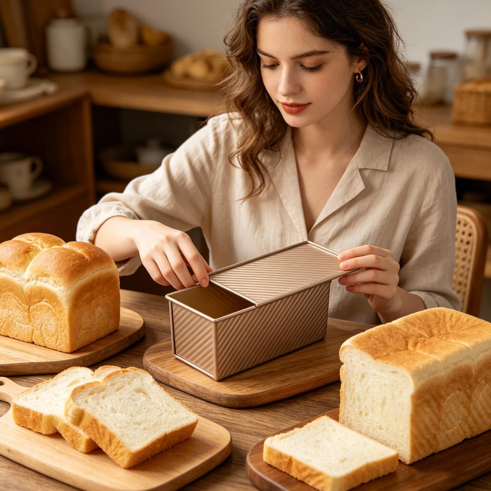 Molde Alargado Para Pan Acero Al Carbono Con Recubrimiento Antiadherente | Molde para Pan de Molde para Cocina Hogar Comedor Restaurante Panadería