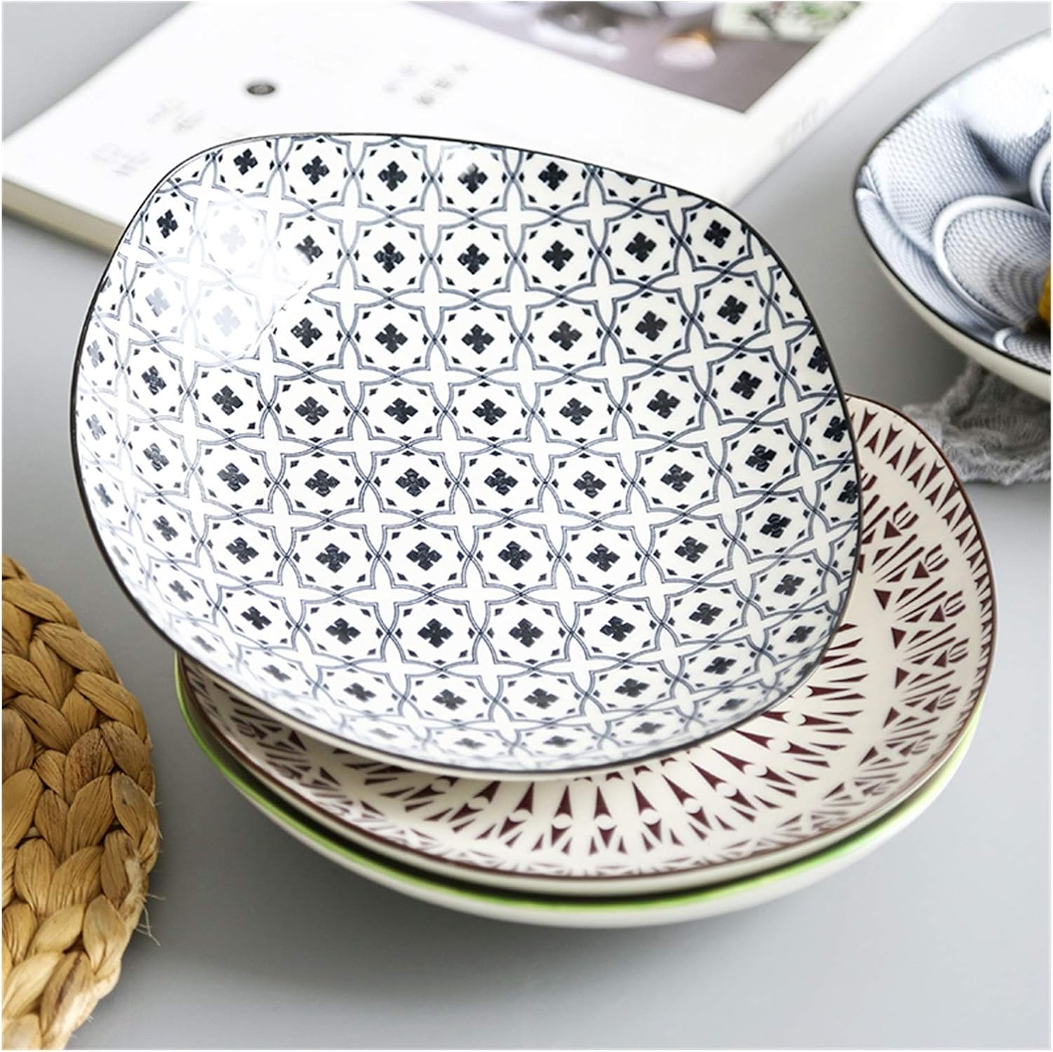 ヘレンド アポニーグリーン プレート 取手付き 大皿 AZ170 アポニー