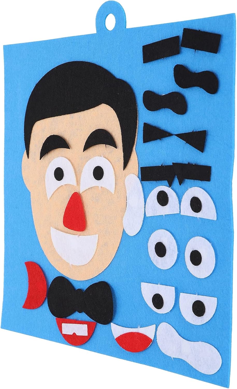 GLOGLOW Handicrafts Creative DIY Felt Cloth Sticker Kit for ParentChild Activities with Fun Changing Faces Expressions Puzzle Toys, Nan (Male)