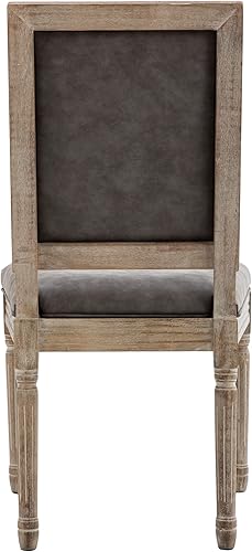 Miniatura 40 de Juego de 4 sillas de comedor de piel sintética, sillas de cocina de mediados de siglo, sillas Parsons tapizadas, sillas laterales con respaldo de