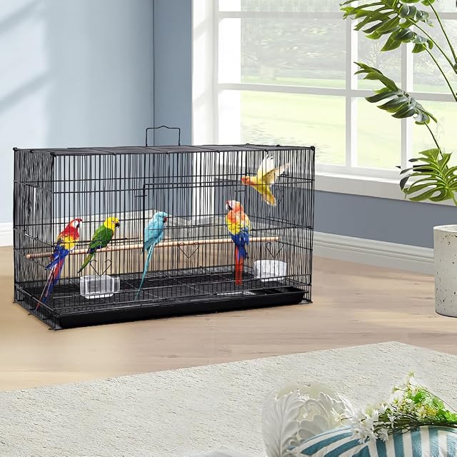 Foto 7 de 7 de Huole - Aviario Interior para pájaros (Metal para periquitos, pinzones cócteles, Conures inseparables…
