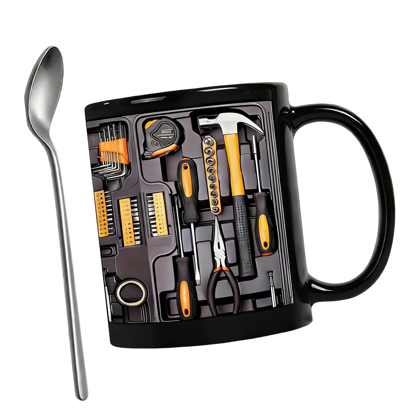 XuQiZZpp Unique Pattern Ceramic Mugs Large Capacity Ceramic Construction Nonslip Base for Safe and Humorous Drinking