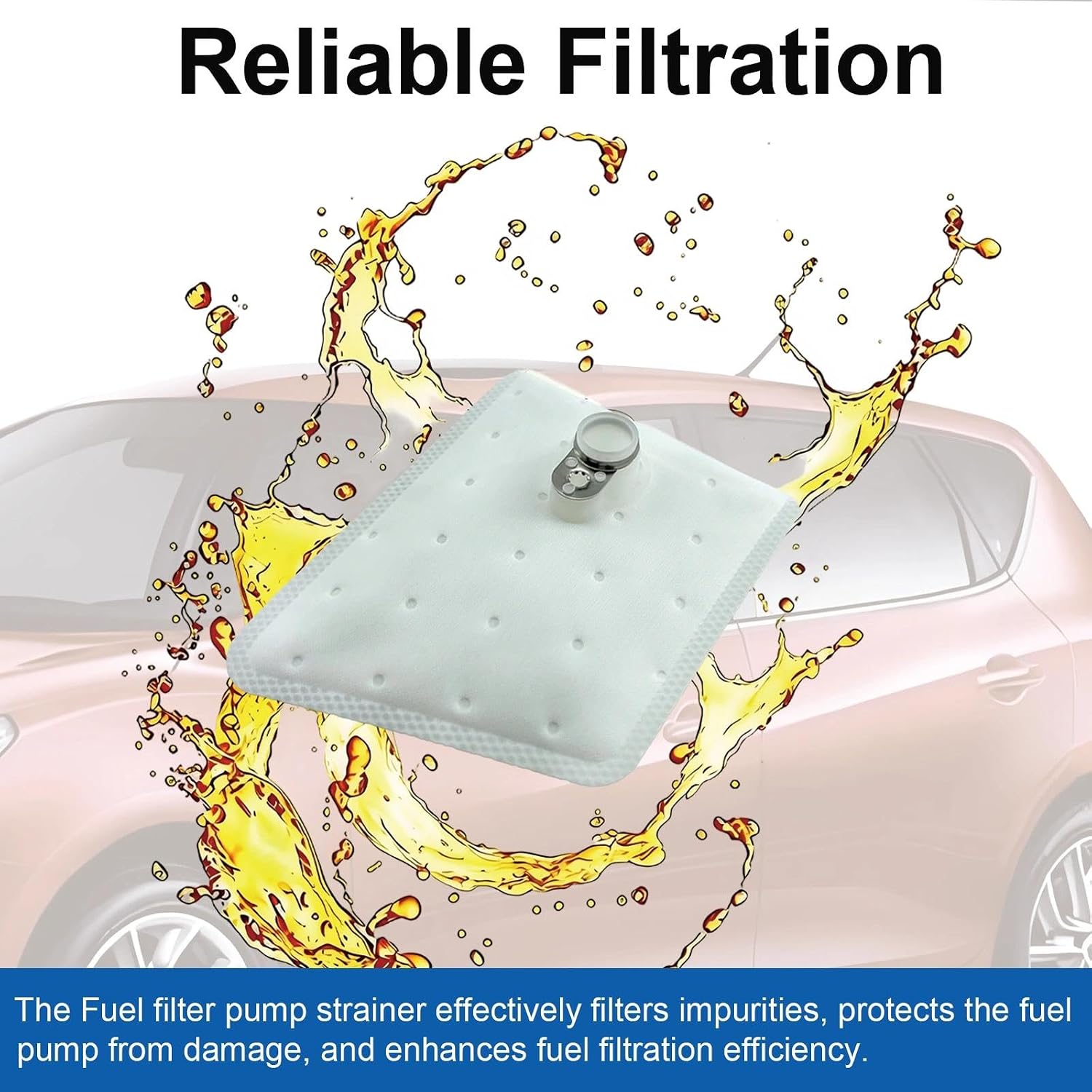 3 Pack 125-190 Fuel Filter Pump Strainer Compatible with Walbro 450LPH 525LPH 535LPH F90000262 F90000267 F90000274 GSS341 GSS342 E85
