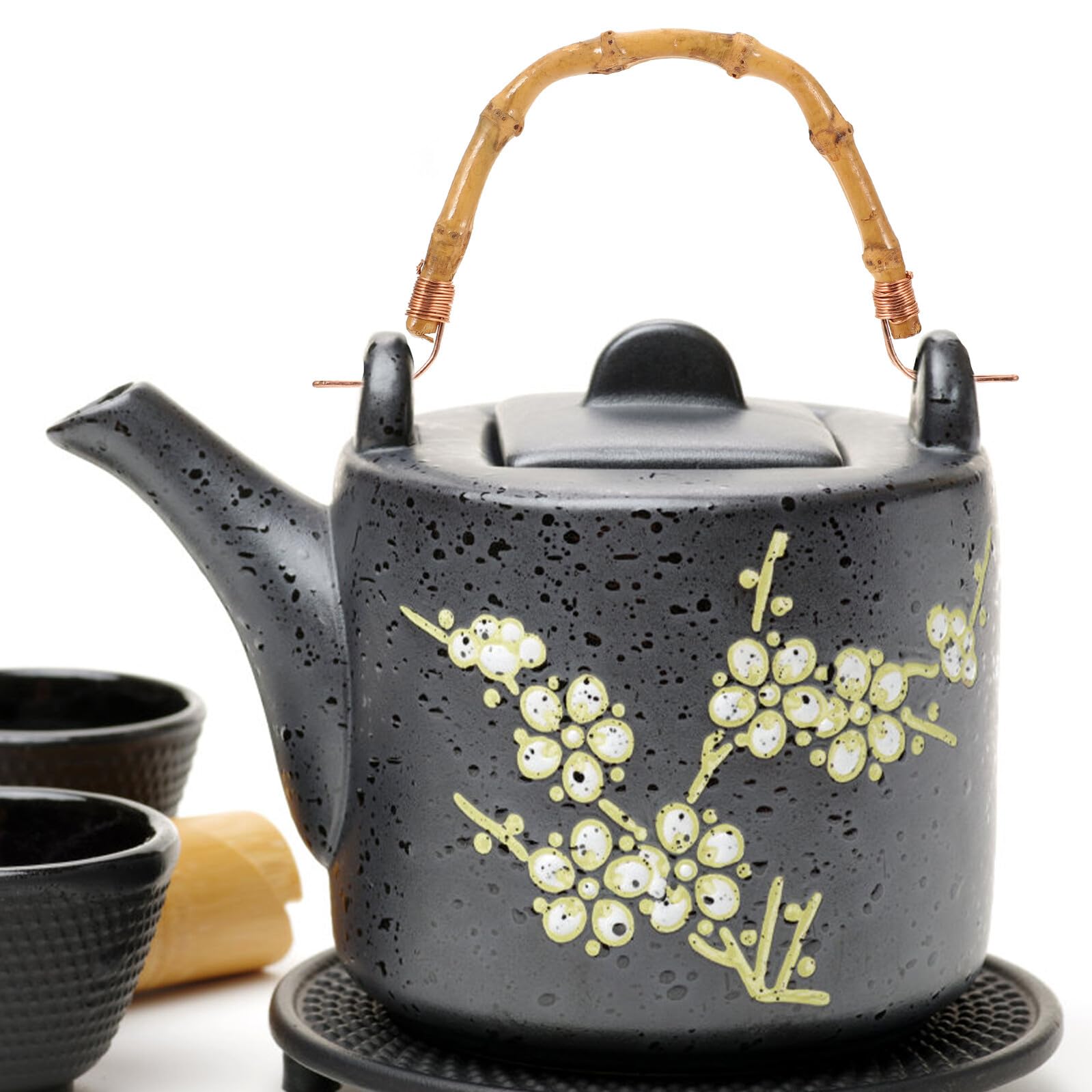 Cabilock Mango Ergonómico de Tetera de Cobre Resistente al Calor y Ligero, 2 Piezas para Utensilios de Cocina y Uso Hogar, Repuesto Alta Capacidad de Carga