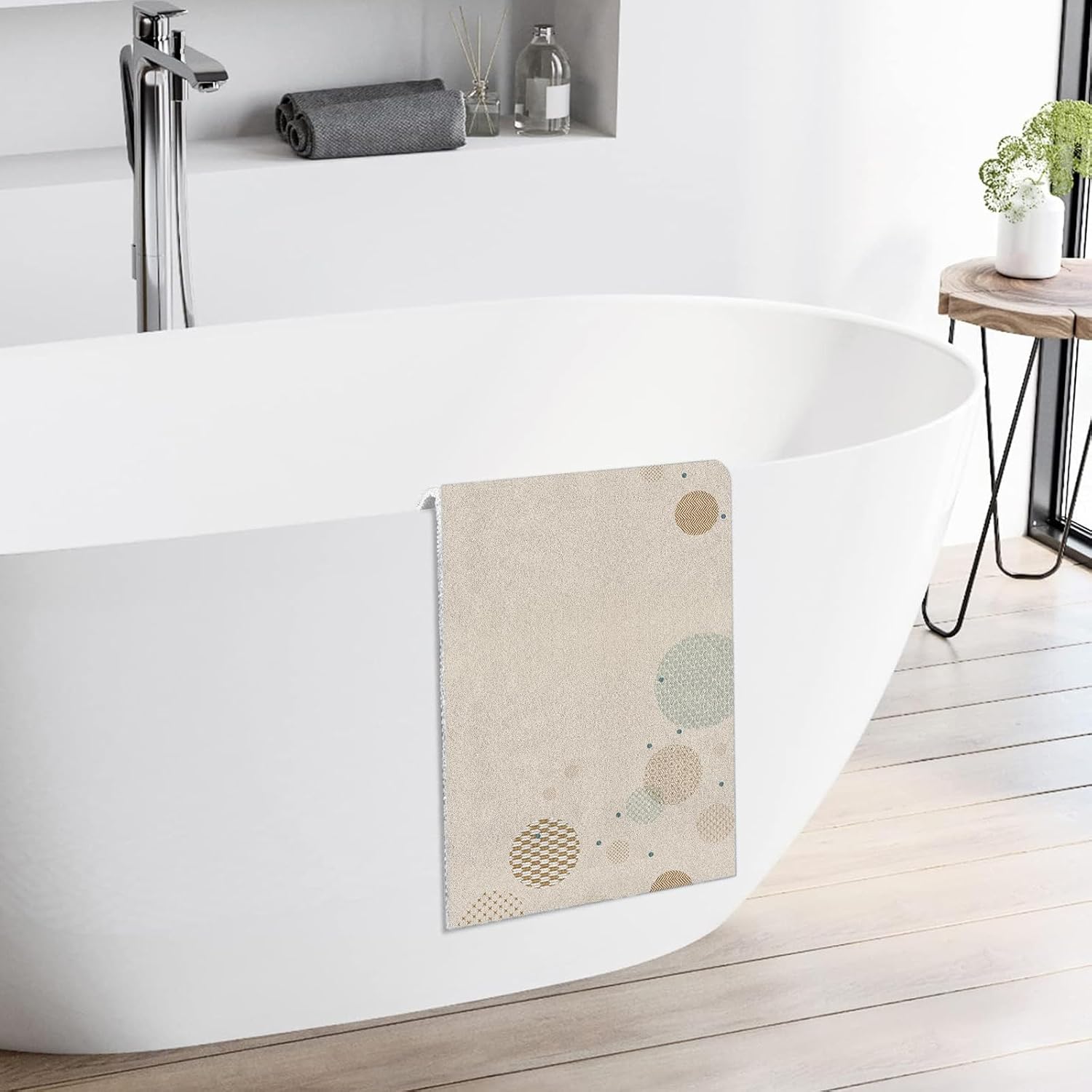 Quick Drying PVC Loofah Bathmat, 55x48 Inch Square Shower Stall Mat w/Drain for Textured Surface, Shower Mat Non-Slip Bathtub Mat for Shower, Tub, Bathroom, Wet Areas