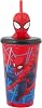 Marvel Spider-Man Web 3D Tumbler for Kids – 444ml | BPA-Free Drinkware with Spiderman Head | Fun & Durable, Red & Blue