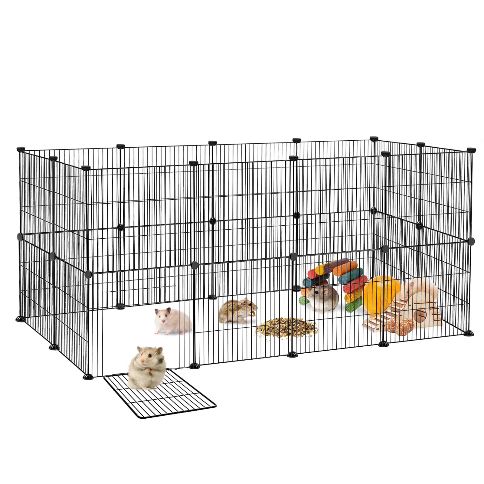 Recinzione per piccoli animali in rete metallica 142 x 75 x 72 cm