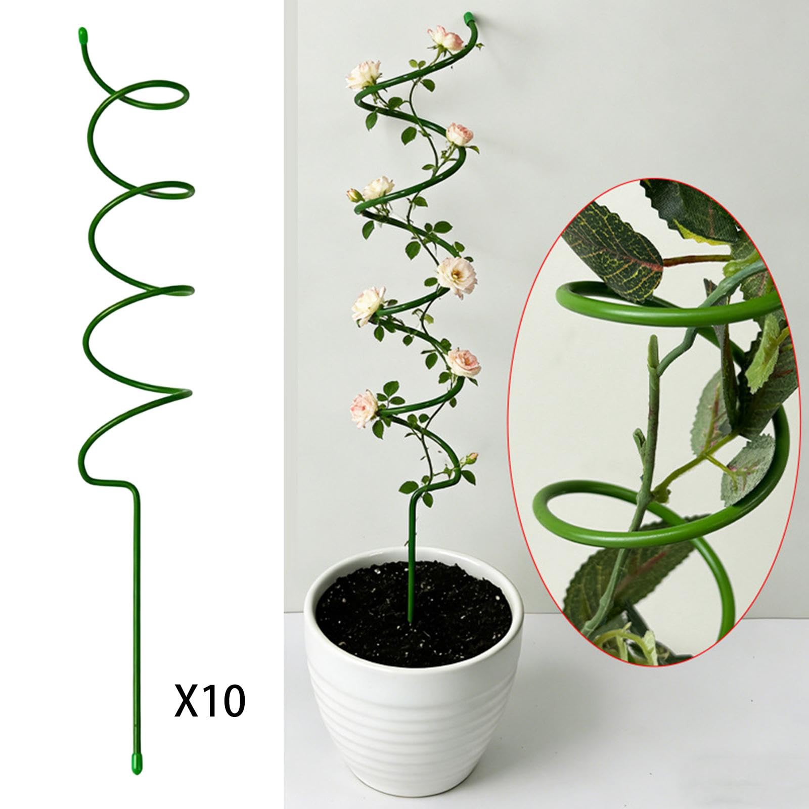 Fenteer Tuteur pour Pot de Fleurs, Treillis, étagère Multifonctionnelle, Support Léger pour Plantes Grimpantes, Tomates et Légumes, 10 Pièces