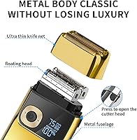 Vista 7 de DSP® Afeitadora calva para hombres, afeitadora de peluquería 2 en 1 con recortadora de precisión, maquinilla de afeitar eléctrica de 3 velocidades