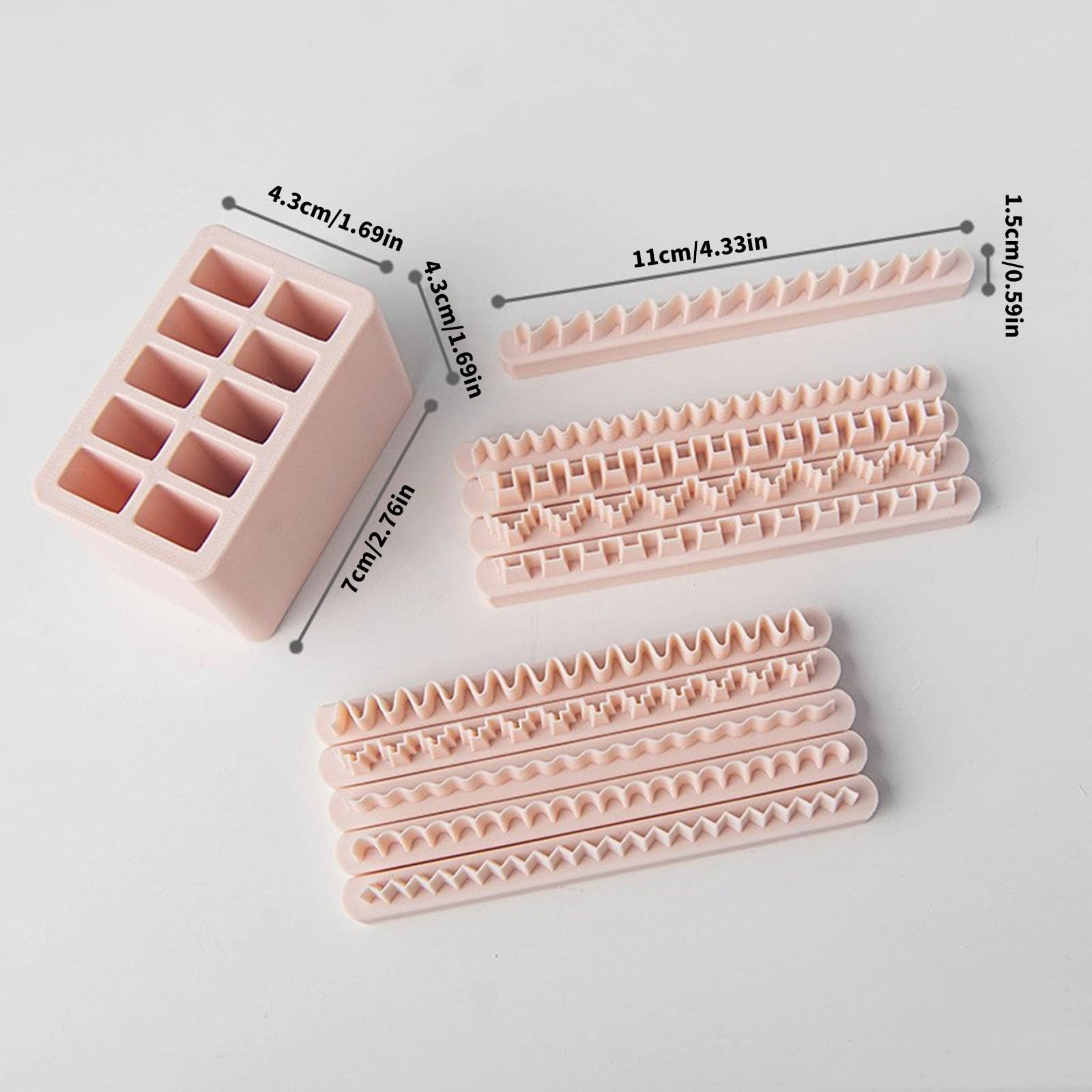Juego de moldes de arcilla PLA creativos con 10 moldes para accesorios de manualidades y decoración, accesorios de arcilla creativos
