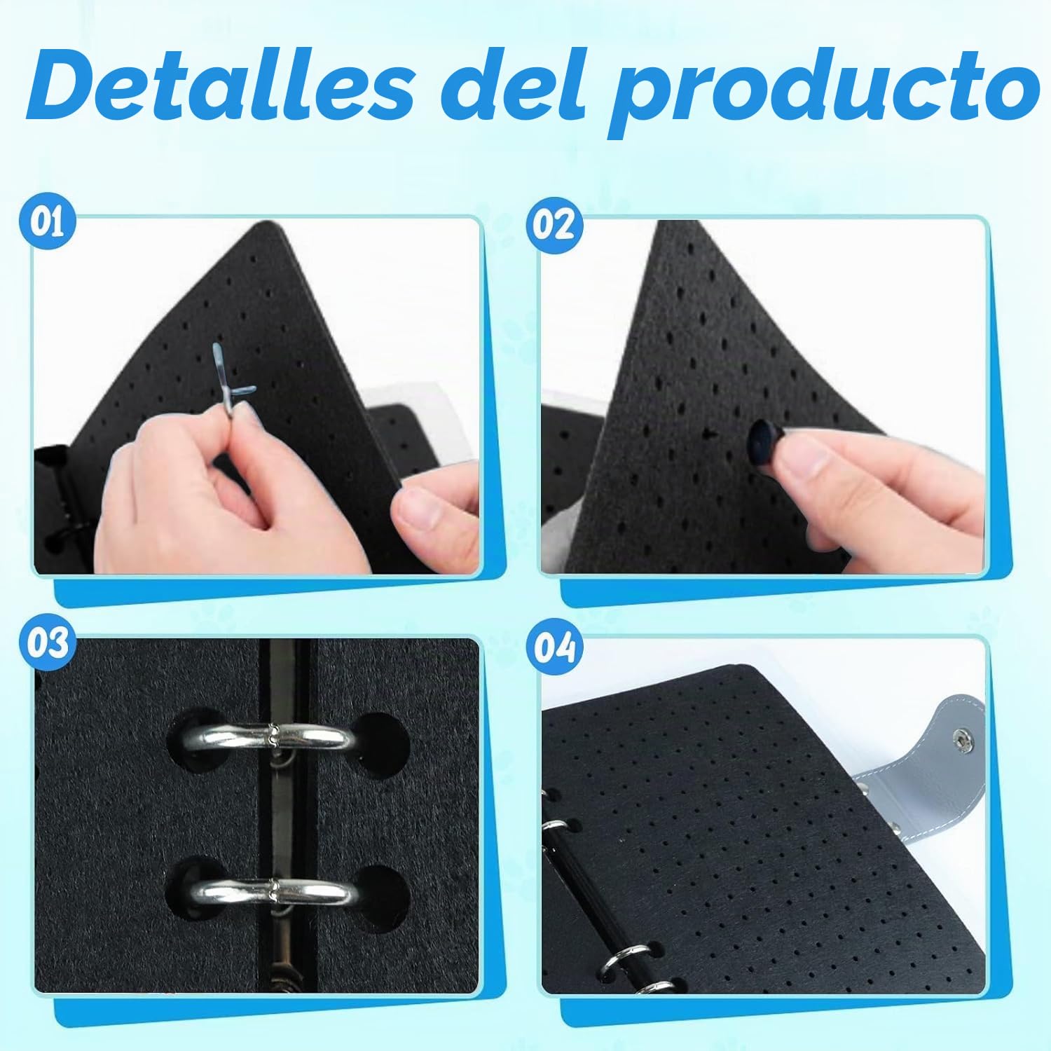 8 Páginas Pin Display Holder, Pin Display Organizer Exhibición de Pines Esmaltados Insignia Almacenamiento Emaille Pin Display, para Colección de Alfileres