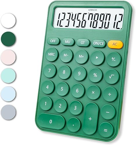 Miniatura 14 de Calculadora estándar de 12 dígitos, pantalla grande de escritorio de 6.2 x 4.2 pulgadas y botones, calculadora con pantalla LCD grande para oficina