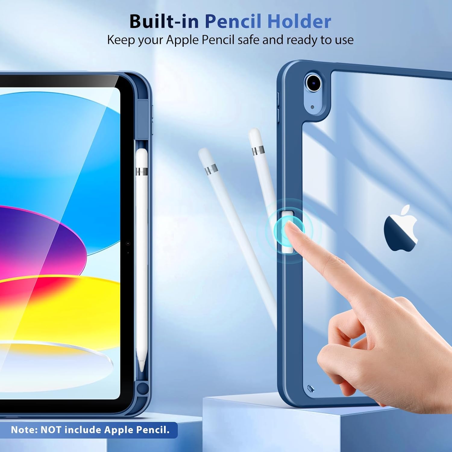 iPad case with built-in Apple Pencil holder