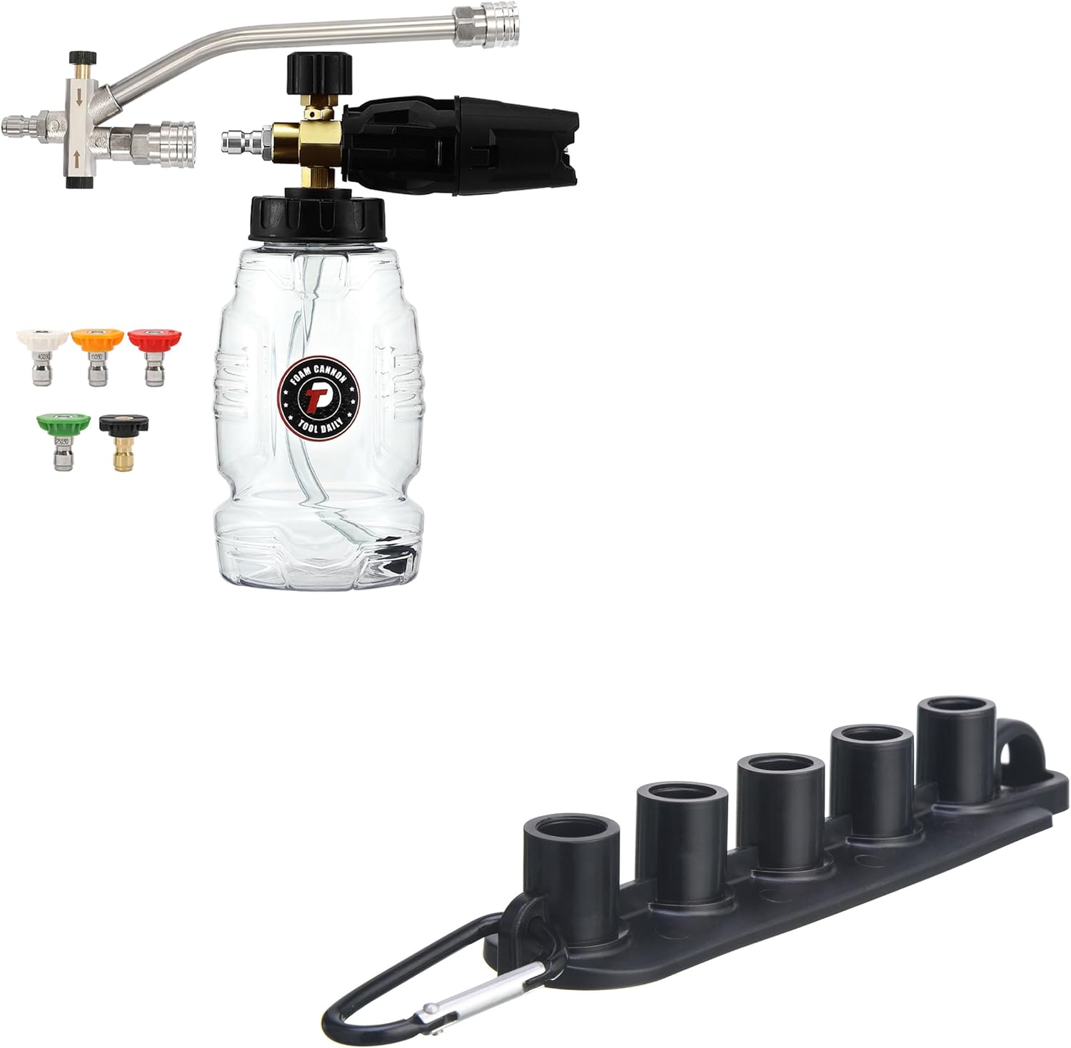 Tool Daily Pressure Washer Foam Cannon with Dual Connector Accessory, Pressure Washer Nozzle Holder