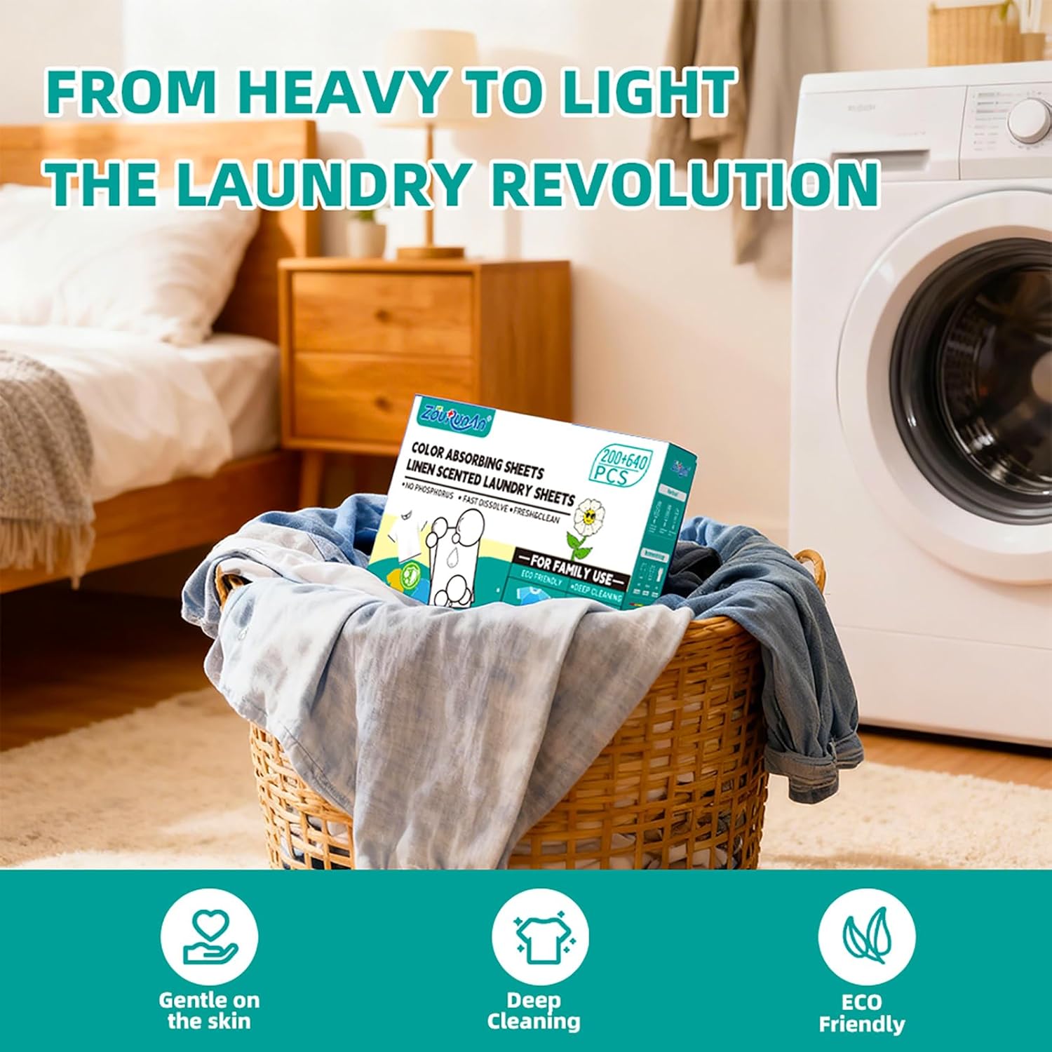 2-in-1 Laundry Detergent Sheets & Color Catcher Sheets, 840 Loads Mega Pack, Fast Dissolve Hypoallergenic Stain Remover - No Color Bleeding Fresh Linen Scent for Home Dorms Travel