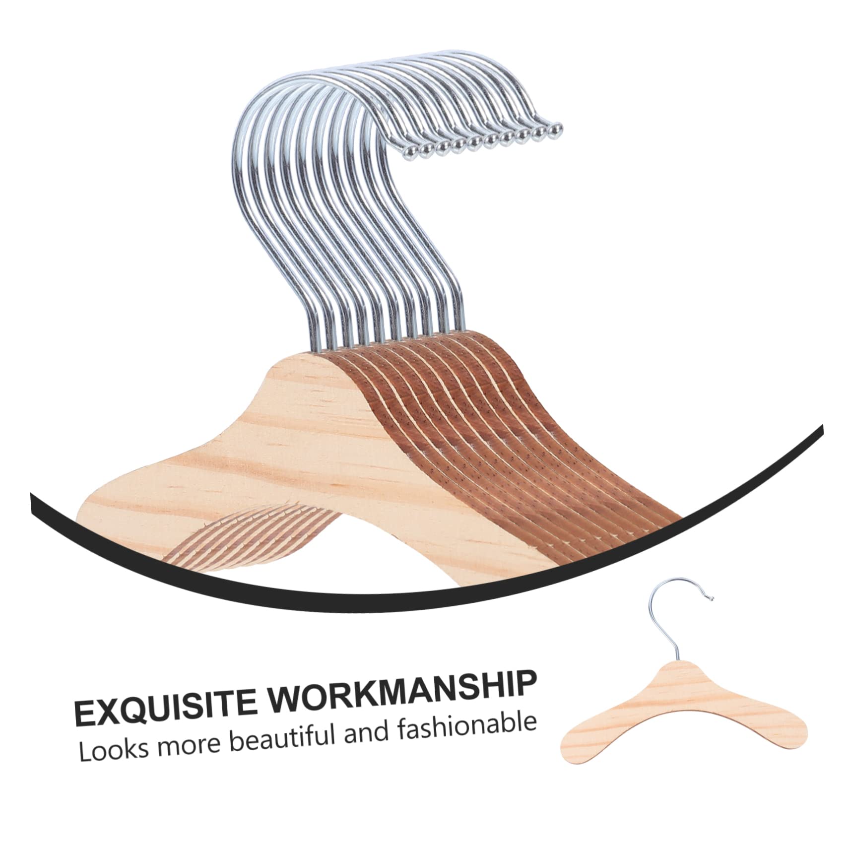 HOLIDYOYO 10pcs Pet Hanger Dog Hanging Racks Clothes Hanger Dog Kennel Puppy Cooling Vest Pet Clothes Rack Hangers Belt Hanger for Dogs Handle Thrower Dog Clothes Coat Hangers Play Wood