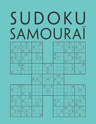Sudoku Samouraï: 200 Grilles | Jeu de logique relaxant &amp; educatif | Enigmes et casse-tête adulte | Niveau: Facile à difficile | Samurai Sudoku Adulte