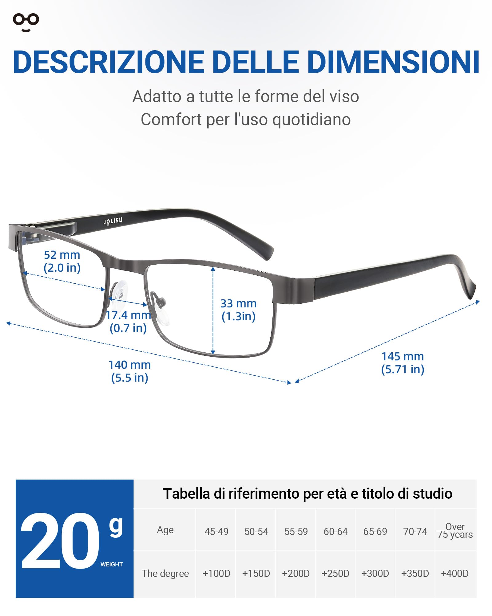 JOLISU 5PCS Occhiali da lettura da uomo - Luce blu che blocca i lettori di computer in metallo con montatura sottile per uomo/donna（3.25）