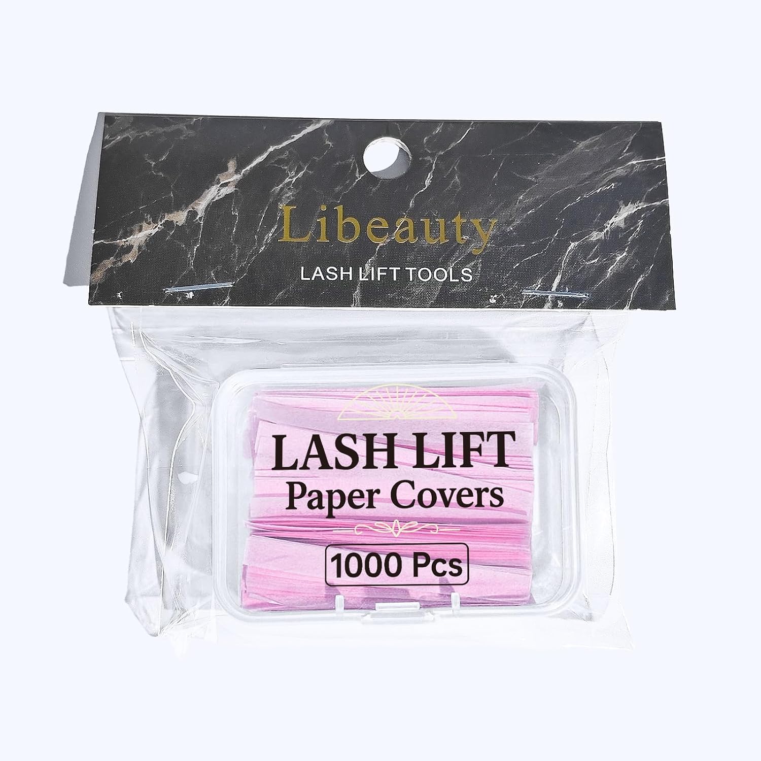Libeauty Lash Lift Papers Strips 1000PCS - Upgrade for Plasatic Wrap/Lift Ribbon, Easy-to-Use Papers Covers for Perfect Eyelash Perm & Color, Salon & Professional Lash Lift Supplies, Pink, 5mm