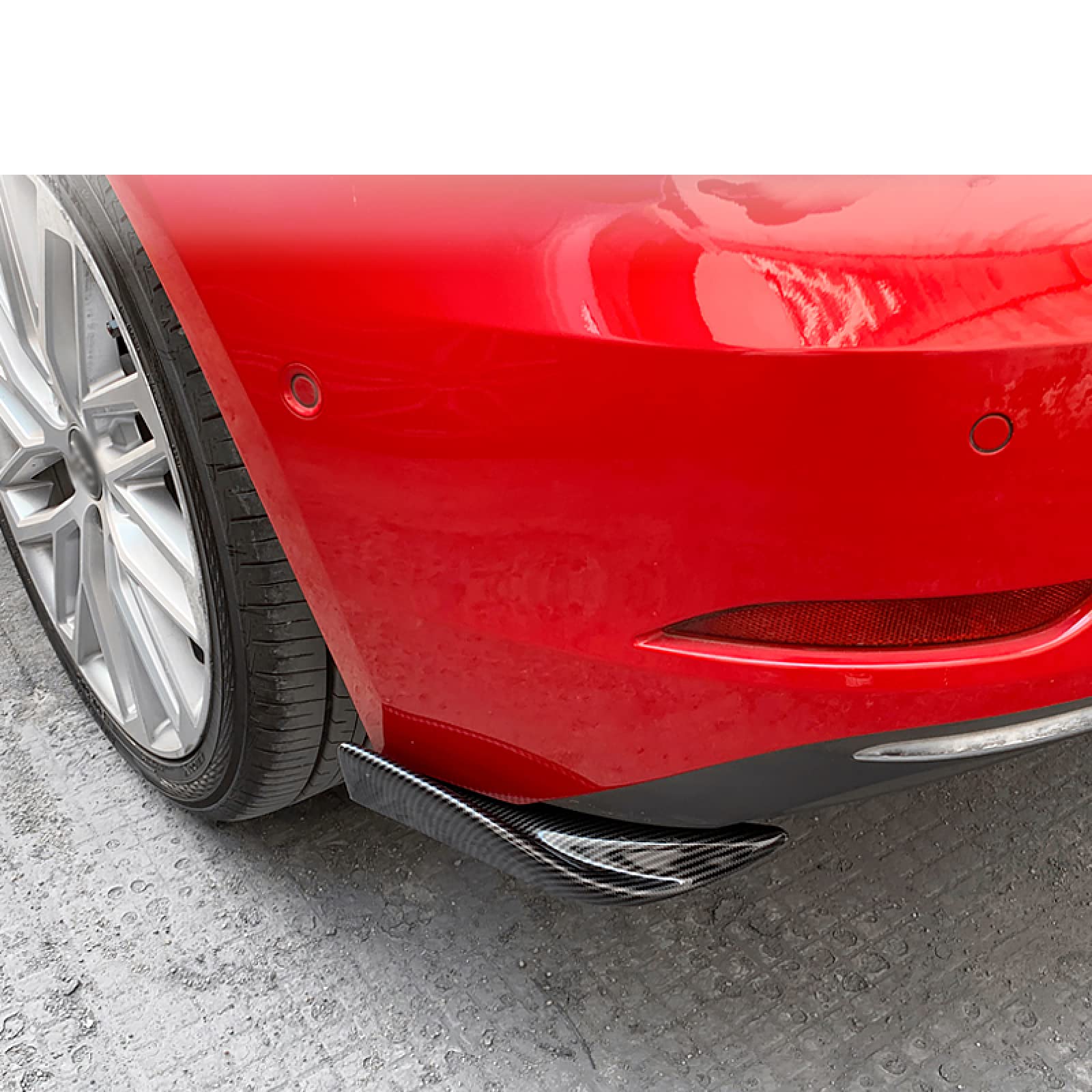 pour Audi A3 2008-2022, Pare-Chocs arrière de Voiture Spoiler Wrap Protector Garniture Accessoires Bande décorative ABS Kit