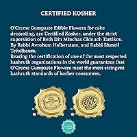 Vista 5 de O'Creme Gumpaste - Espray de orquídea africana doble blanca, 7.5 x 5 pulgadas, para decoración de pasteles, decoración de pasta de azúcar