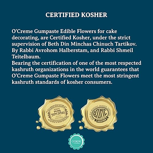Miniatura 5 de O'Creme Lily-of-the-Valley - Espray de flores de azúcar de goma de 6 pulgadas, flores comestibles para decoración de pasteles, decoración de flores