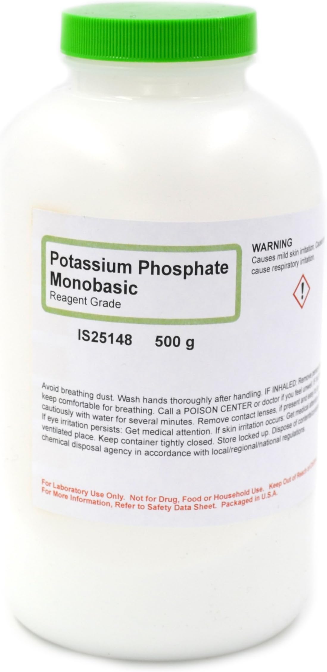 Reagent Grade Potassium Phosphate Monobasic, 500g - The Curated Chemical Collection