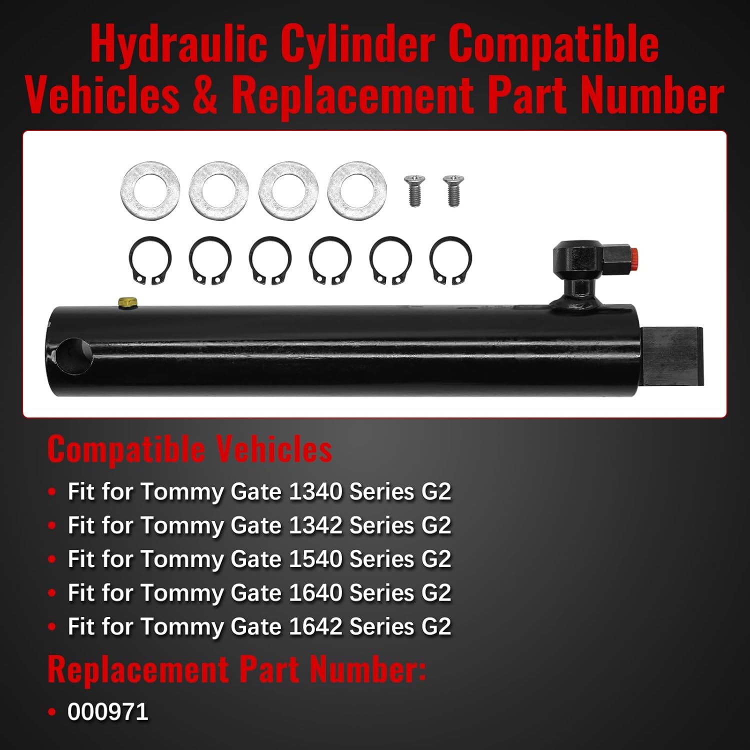 G2 Hydraulic Lift Cylinder Lifting Cylinder Fit for Tommy Gate 1540 1542 1640 1642 1342 1340 Series Replace 000971