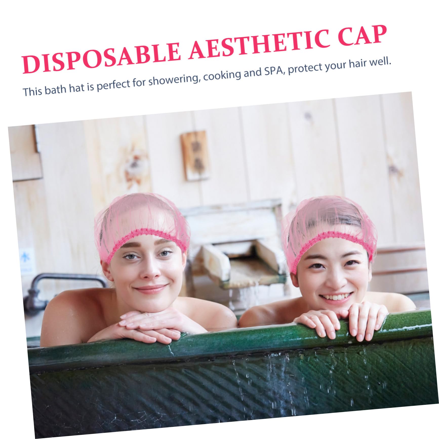 CALLARON 500piezas Gorros De Ducha Desechables Para Mujeres Cabello Baño Elásticos Prácticos