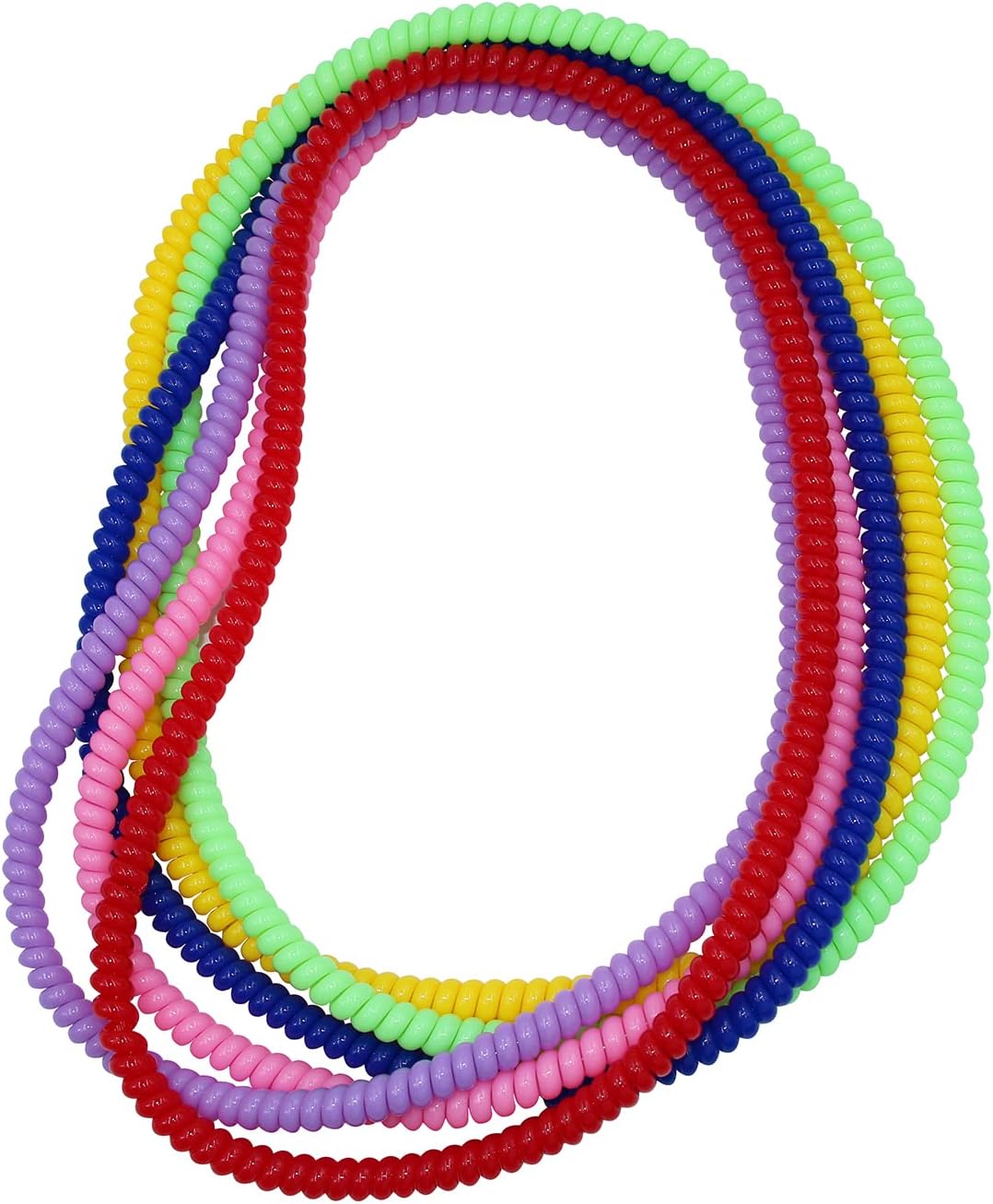 Sensory Chew Necklace for Boys and Girls, 6 Pack Stretch Chewing Necklaces for Kids with Autism ADHD SPD, Oral Motor Aids Baby Chew Toys Reduce Fidgeting for Kids Chewer (6)
