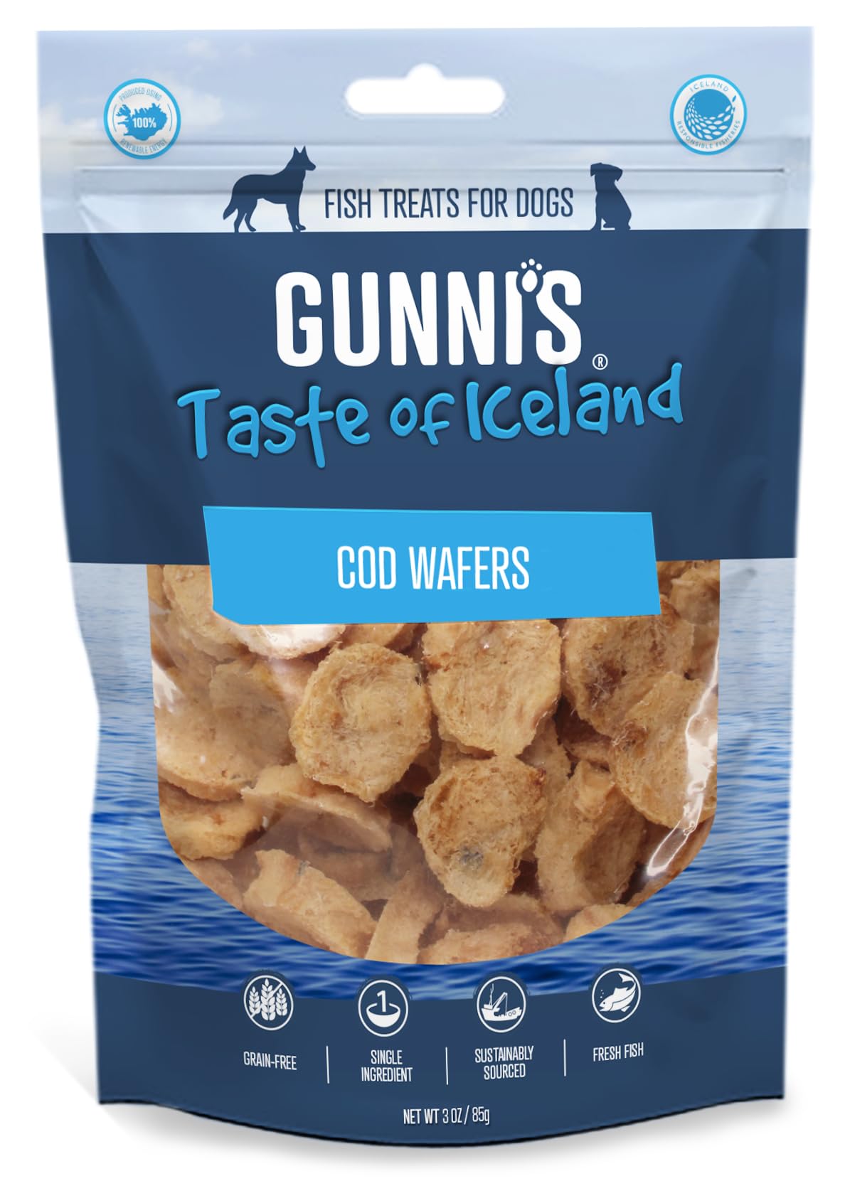 Gunni’s Cod Wafers, 85 g (Pack of 1)