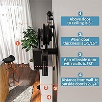 Vista 7 de ZEKOO - Kit de hardware para puerta de granero, para puerta sencilla