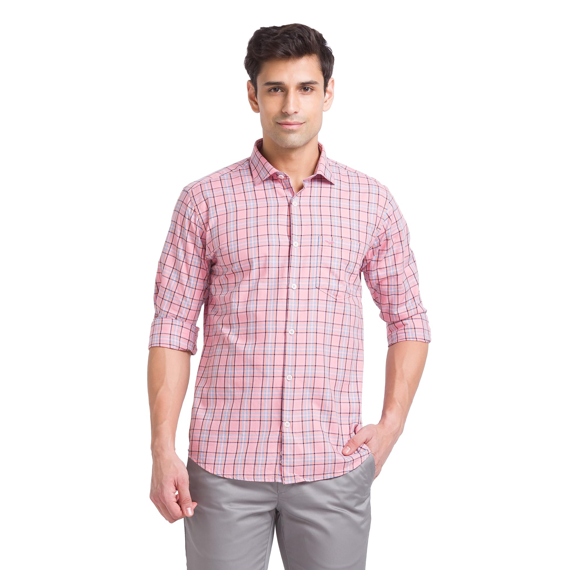 Park Avenue Slim Fit Medium Red Casual Shirt for Men