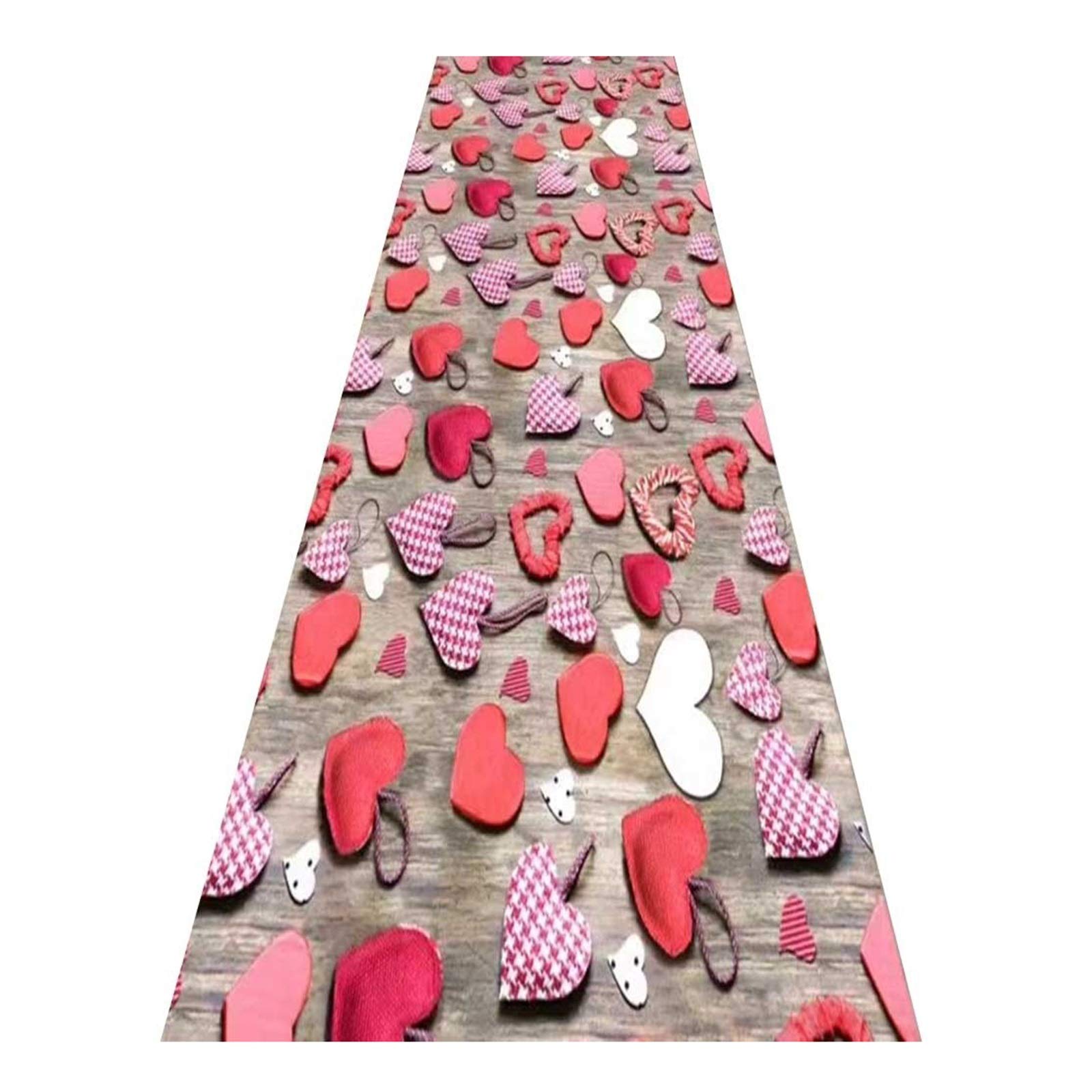 Tapis de passage motif cœur effet 3D moderne décoration maison