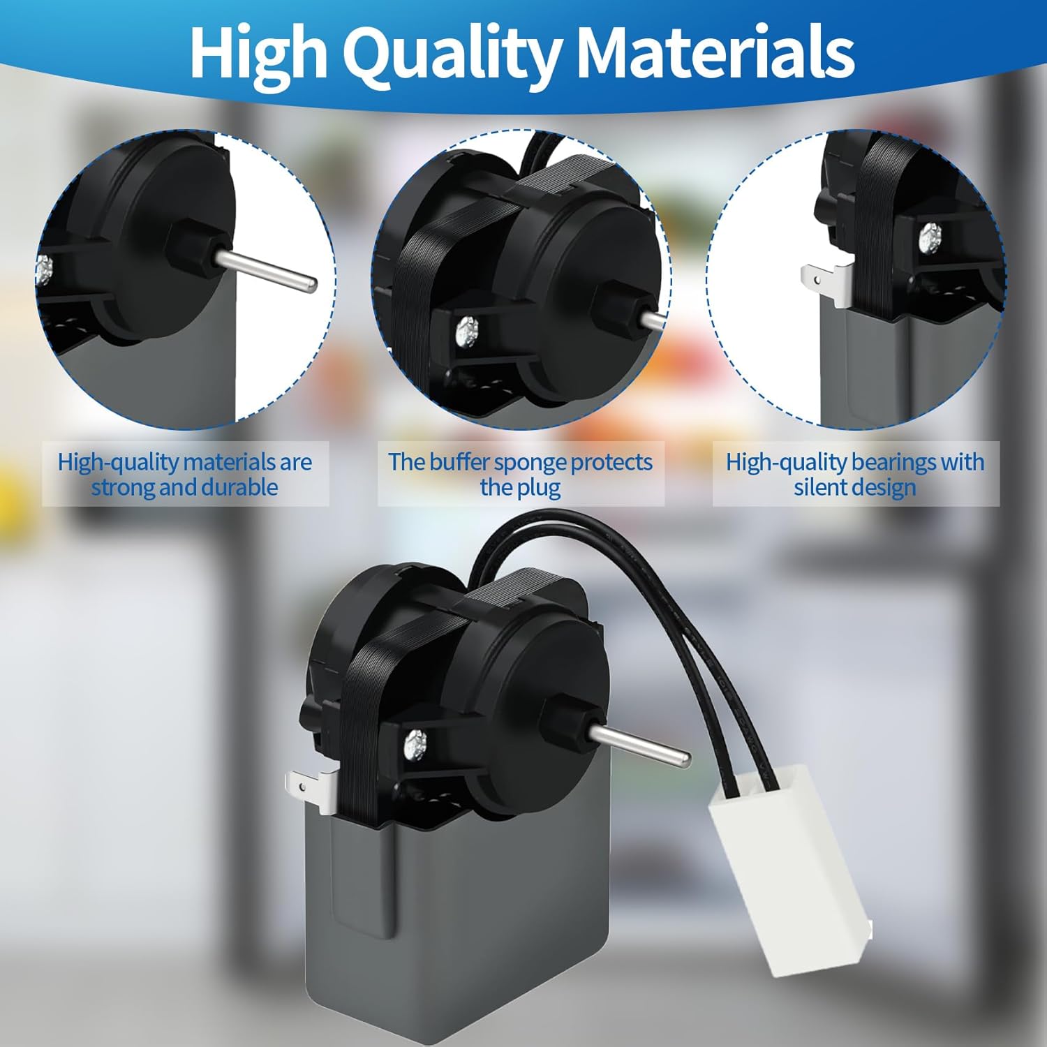 WRT314TFDB00 WRT316SFDM00 WRT318FMDM01 Evaporator Fan Motor Compatible with Whirlpool WRT318FZDW01 WRT318FZDW02 WRT518SZFG02 WRT518SZFW00 WRT518SZKV01 WRT519SZDW01 ART318FFDS03 ET1FHTXMT04 M1TXEMMWW04
