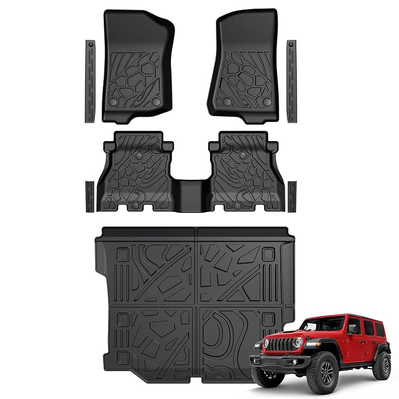 Kit de tapetes automotivos em TPE para Jeep Wrangler JL Unlimited 4 portas 2018–2026 GALVAGNITE