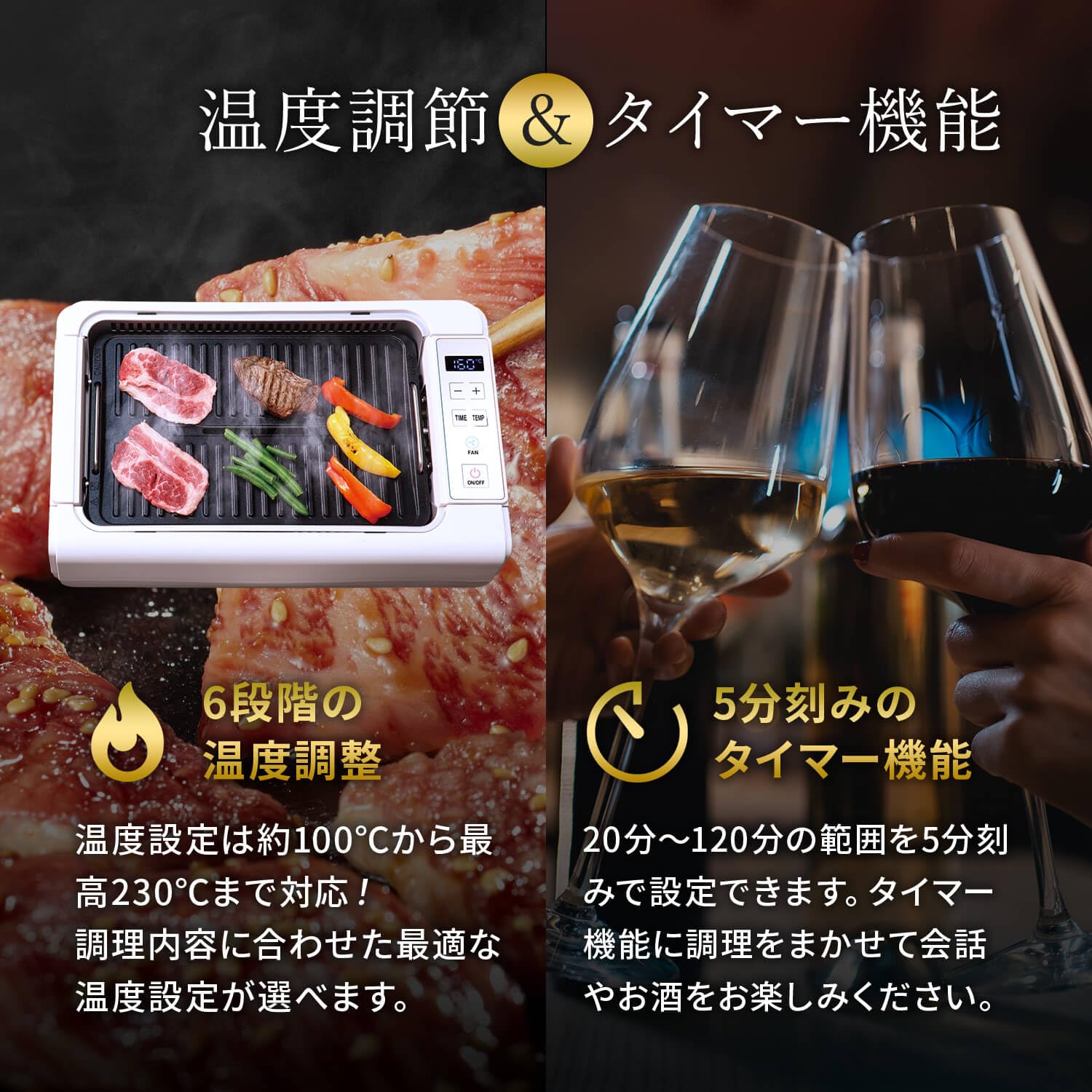 Amazon | [東京Deco] ホットプレート 吸煙タイプ 電気式 強力加熱 最大