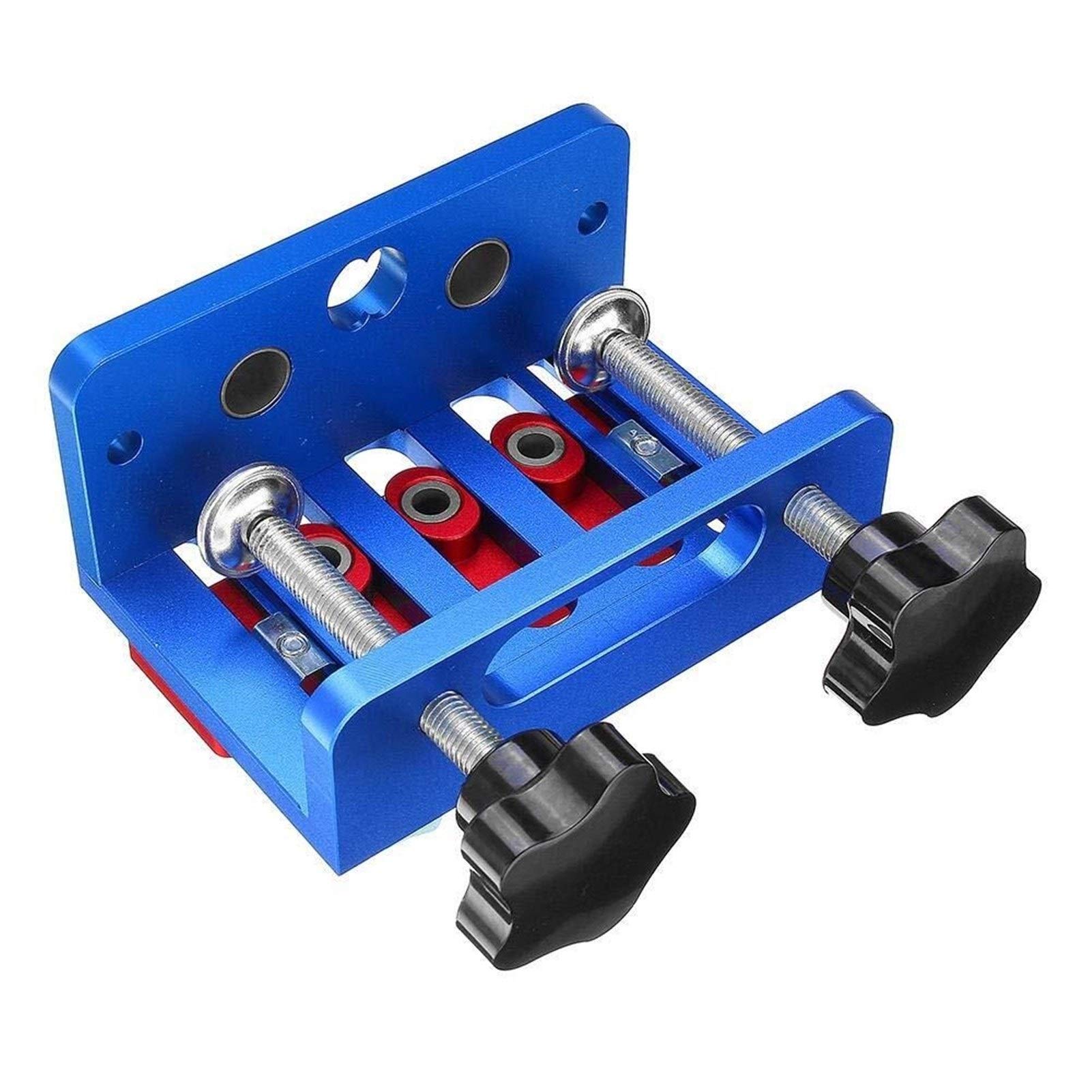 Lavorazione del Legno Drill Guida Set 3 in 1 perforatrice Sagomatura Jig Auto Serrare Morsetto Spine Tenon di punzonatura con Drill Bits Perni di Posizionamento Strumenti di falegnameria