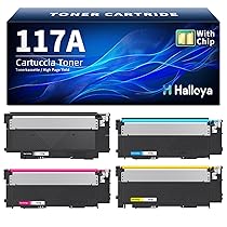 Halloya 117A W2070A Compatibile per HP 117A Toner per HP Color Laser MFP 178nw 178nwg 179fnw 179fwg 150a 150w 150nw (4-Pack, Con Chip)