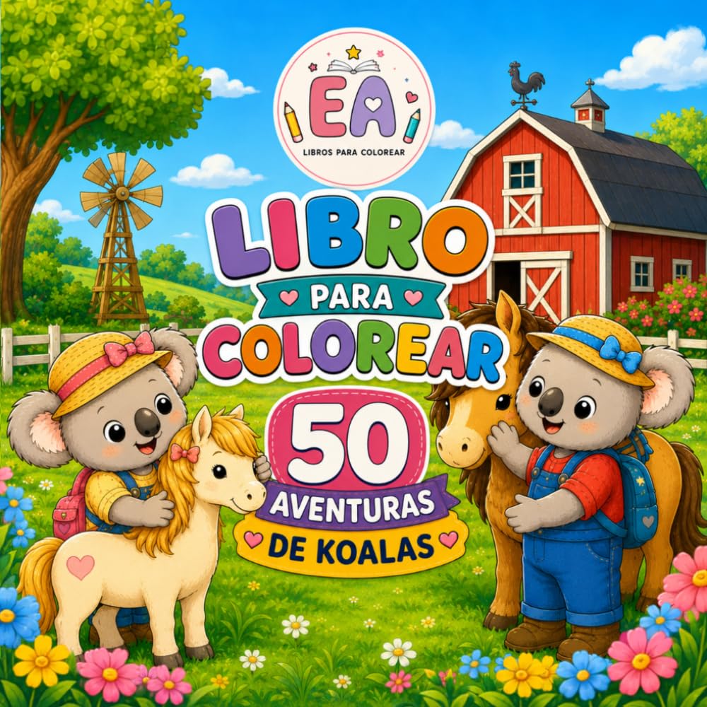 Libro de actividades: AVENTURAS DE KOALAS: Libros para colorear