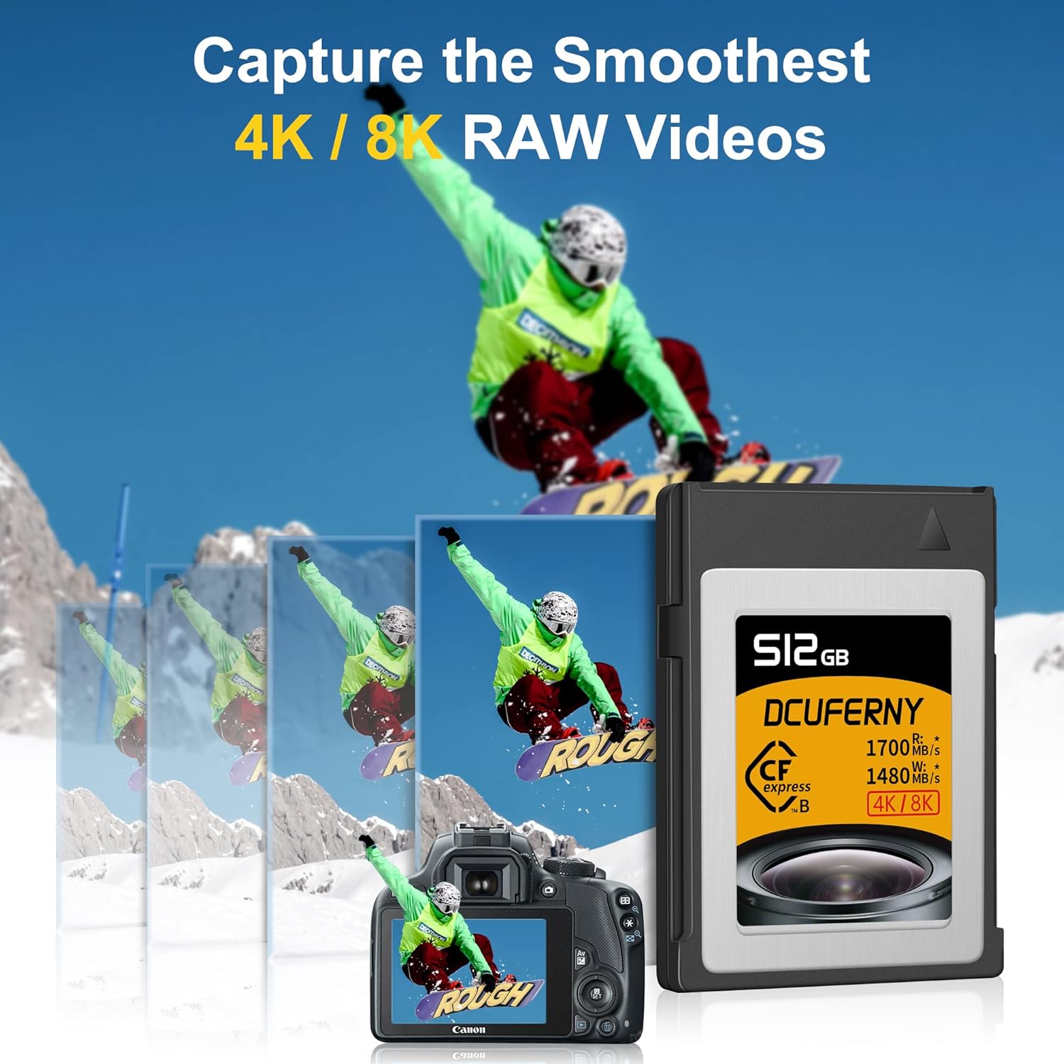 512G CFexpress Type B Memory Card,Up to1700MB/s Read1480MB/s,Write Raw 4K/8K Video Recording for Express Transfer& Large Storage For Nikon Z6/Z7/Z9/D6,Canon EOS1DX/EOS-R5,Panasonic S1/S1R,DJI Ronin 4D