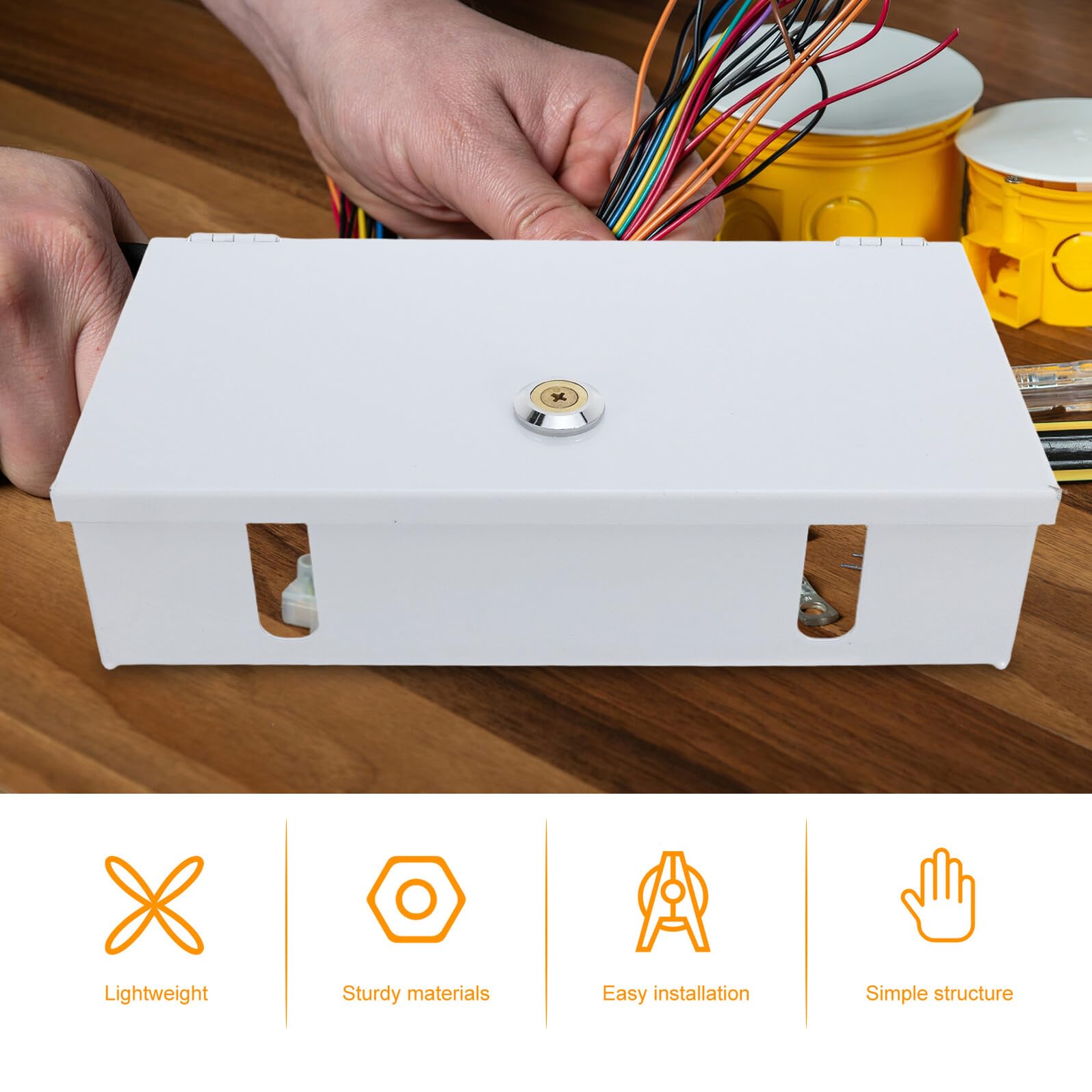 Gatuida Caja Protectora de Enchufe Exterior Tipo Cubierta con Cerradura para Estaciones de Carga de Vehículos Eléctricos Resistente la Intemperie y Antirrobo